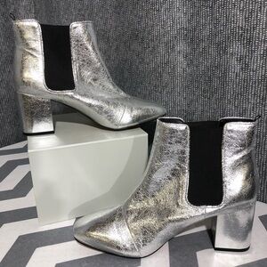 Silver Courreges Style Boots